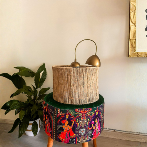 Jüt ve Kağıt Ipten El Yapımı Avize - 4