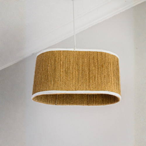 Jüt ve Makrome Ipten El Yapımı Bohem Avize - 5