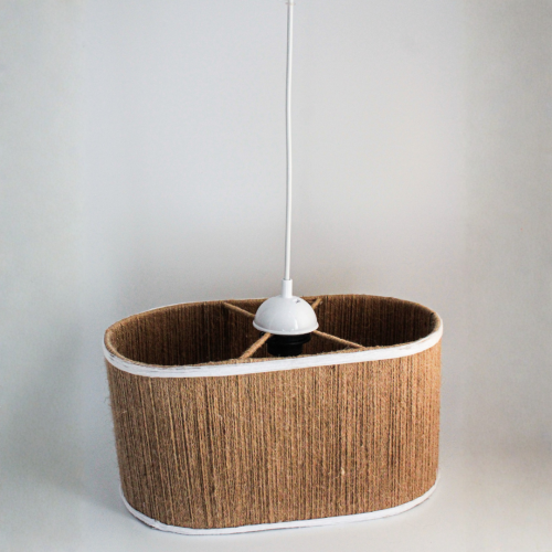 Jüt ve Makrome Ipten El Yapımı Bohem Avize - 2