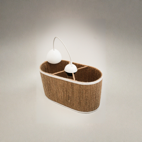 Jüt ve Makrome Ipten El Yapımı Bohem Avize - 3