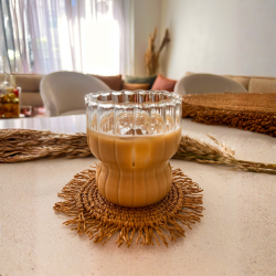 Kağıt Ip/hasır Püsküllü Yuvarlak Bardak&kupa&mum Altlığı (6 ADET) - 5