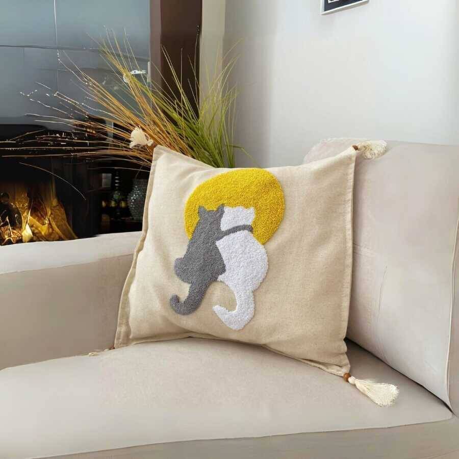 Kırlent Kılıfları Kedi - 1