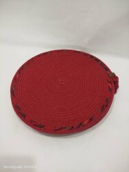 Kırmızı  Ekose Kumaş Geçişli 6lı Supla Takımı - 2