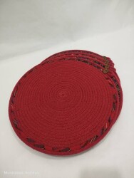 Kırmızı  Ekose Kumaş Geçişli 6lı Supla Takımı - 4