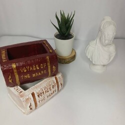 El Yapımı Dekoratif Kitap Saksı - 3