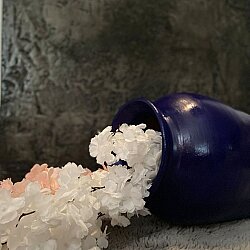 Midnight Blue | Büyük Boy El Yapımı Dekoratif Toprak Küp Vazo – Modern Salon Dekoru - 1