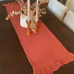 Müslin kumaş Amerikan servis, runner set - 4