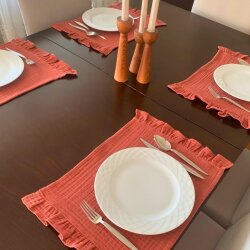 Müslin kumaş Amerikan servis, runner set - 3