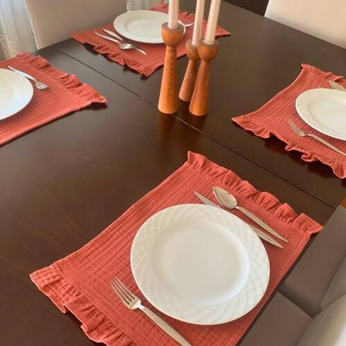 Müslin kumaş Amerikan servis, runner set - 3