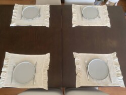 Müslin kumaş Amerikan servis, runner set - 2