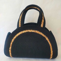 Muz İp Detaylı El Çantası - 1