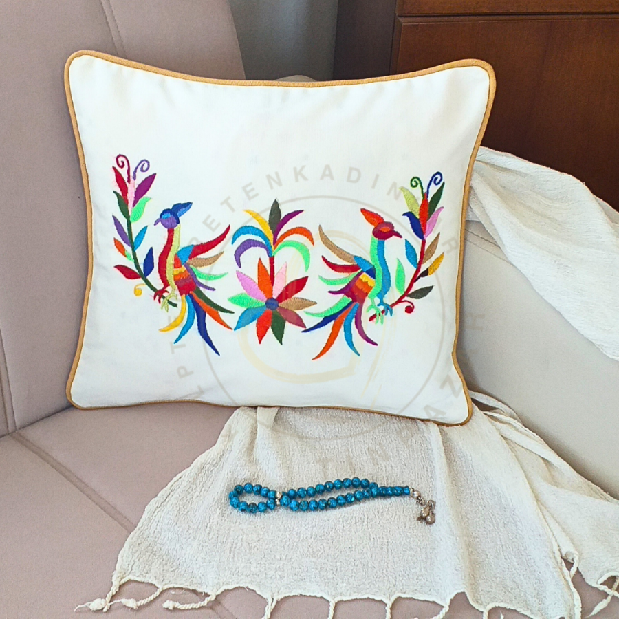 Palmiye ve Kuşlar Kırlent - 1