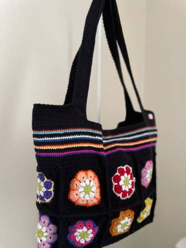 renkli motifli çanta