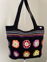 renkli motifli çanta - 2