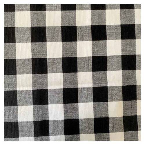 Elma Aplikeli Kırmızı Ekose Duck Keten Runner, Amerikan Servis set  - 6