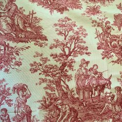 Kırmızı-Laci Ekose Duck Keten Runner, Amerikan servis Seti - 6