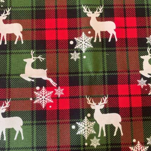 Kırmızı-Laci Ekose Duck Keten Runner, Amerikan servis Seti - 7