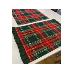 Yeşil Ekose Duck Keten Runner, Amerikan servis Setİ - 2