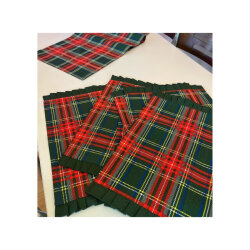 Yeşil Ekose Duck Keten Runner, Amerikan servis Setİ - 3