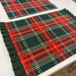 Yeşil Ekose Duck Keten Runner, Amerikan servis Seti  - 4