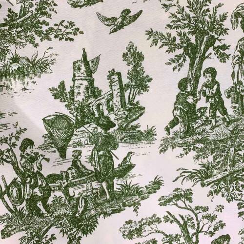 Yeşil Ekose Duck Keten Runner, Amerikan servis Seti  - 6