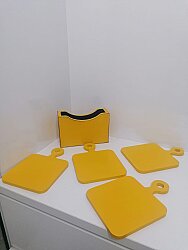 Minimal Sarı Bardak Altlığı - 3