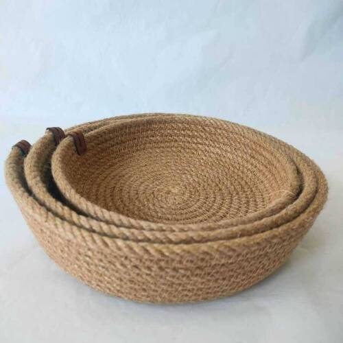 Hasır,Jüt 3 lü Sepet , Organizer Takımı - 4