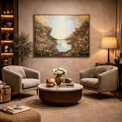 Sessizlik | El Yapımı Dokulu Manzara Tablosu – Modern & Sanatsal Duvar Dekoru - 2