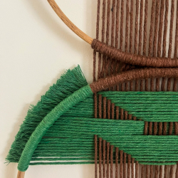 Terra Verde El Yapımı 3 lü Geometrik Duvar Süsü | Makrome Kasnak Set | Bohem Duvar Dekoru - 3