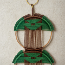 Terra Verde El Yapımı 3 lü Geometrik Duvar Süsü | Makrome Kasnak Set | Bohem Duvar Dekoru - 4