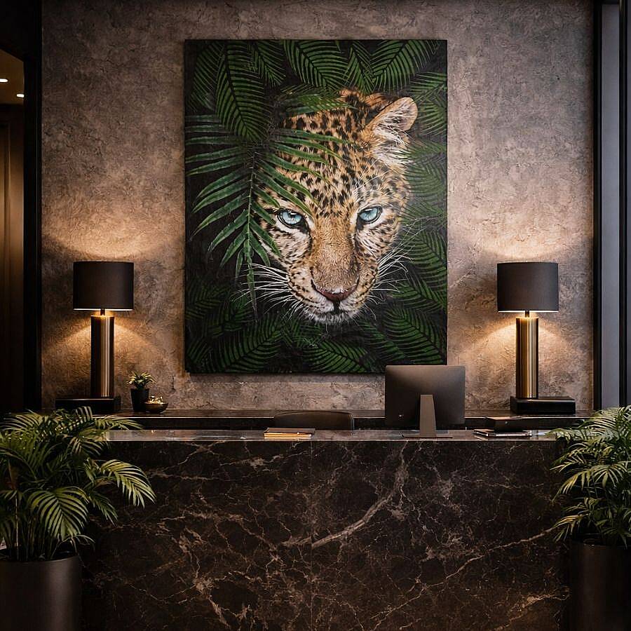 Tiger Aura | El Yapımı Dokulu Sanatsal Tablo – Güçlü & Modern Duvar Dekoru - 3