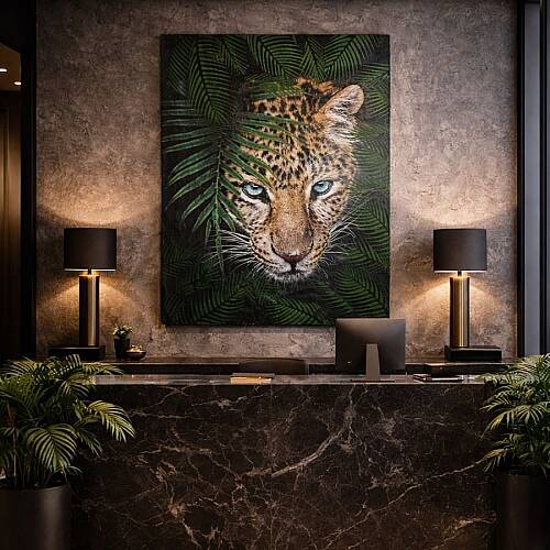 Tiger Aura | El Yapımı Dokulu Sanatsal Tablo – Güçlü & Modern Duvar Dekoru - 3