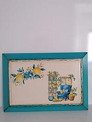 Vintage 3 lü Ahşap Tablo - 3