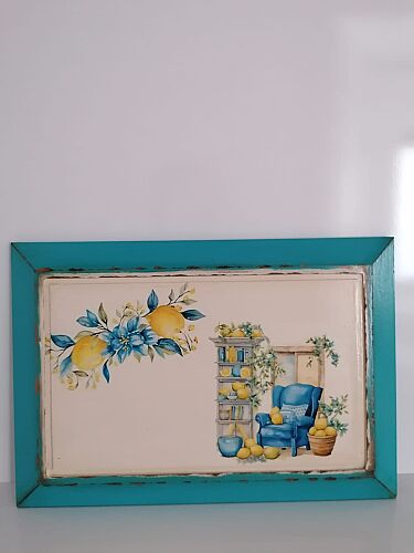 Vintage 3 lü Ahşap Tablo - 3