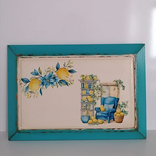 Vintage 3 lü Ahşap Tablo