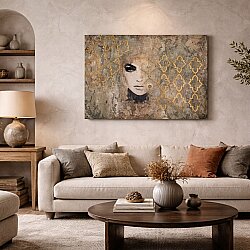 Whisper | El Yapımı Dokulu Sanatsal Tablo – Katmanlı Modern & Bohem Duvar Dekoru - 3