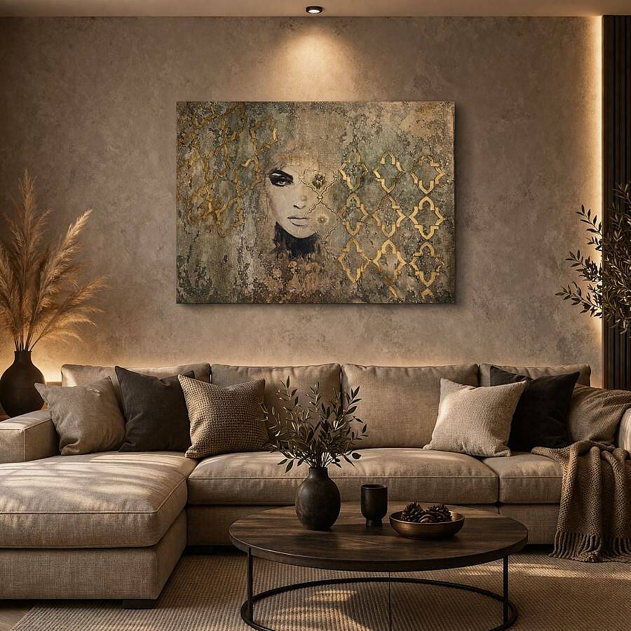 Whisper | El Yapımı Dokulu Sanatsal Tablo – Katmanlı Modern & Bohem Duvar Dekoru - 2